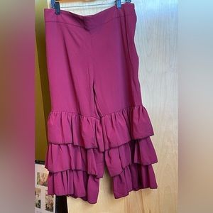 Burgandy wine Lined party pants.  Never worn